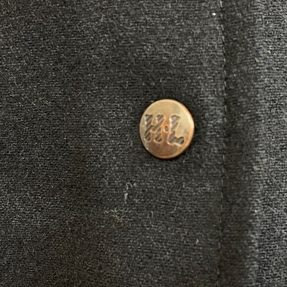 Vintage Henri Luc Chapuis H-L Wool Skirt Pleated Black Lined Wide Pockets Snaps - Picture 12 of 13